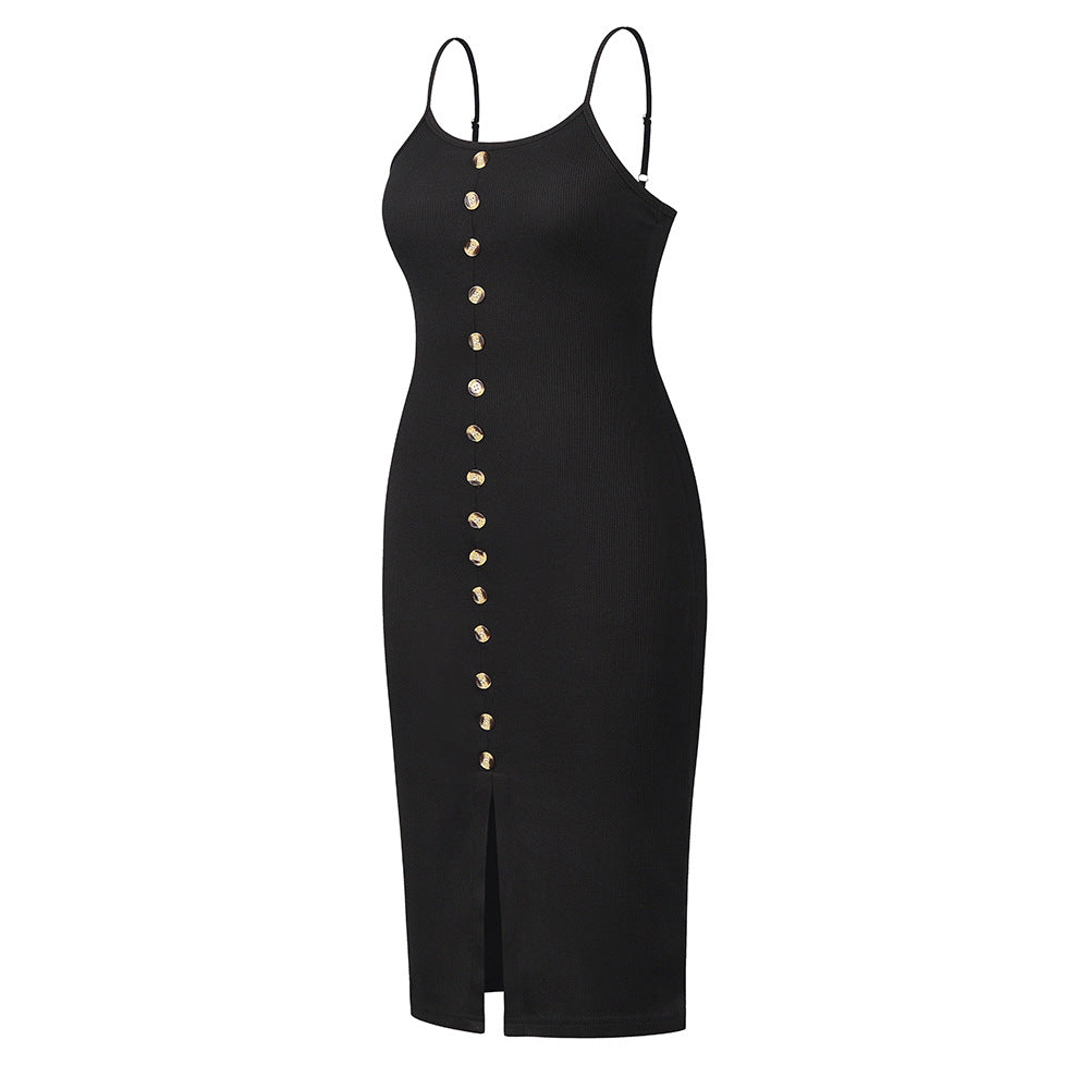 Scarlett Ribbed Knit Midi Dress Black