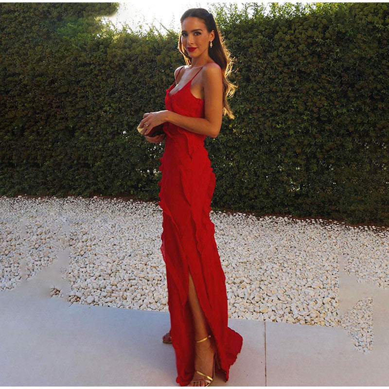 Vanessa Exclusive Dress with Ruffles Evening Wear Edit