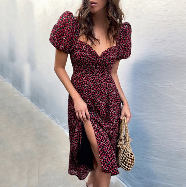 Katia Effortless Women's Bloom Shirt Puff Sleeve Midi Dress Everyday Luxe Edit