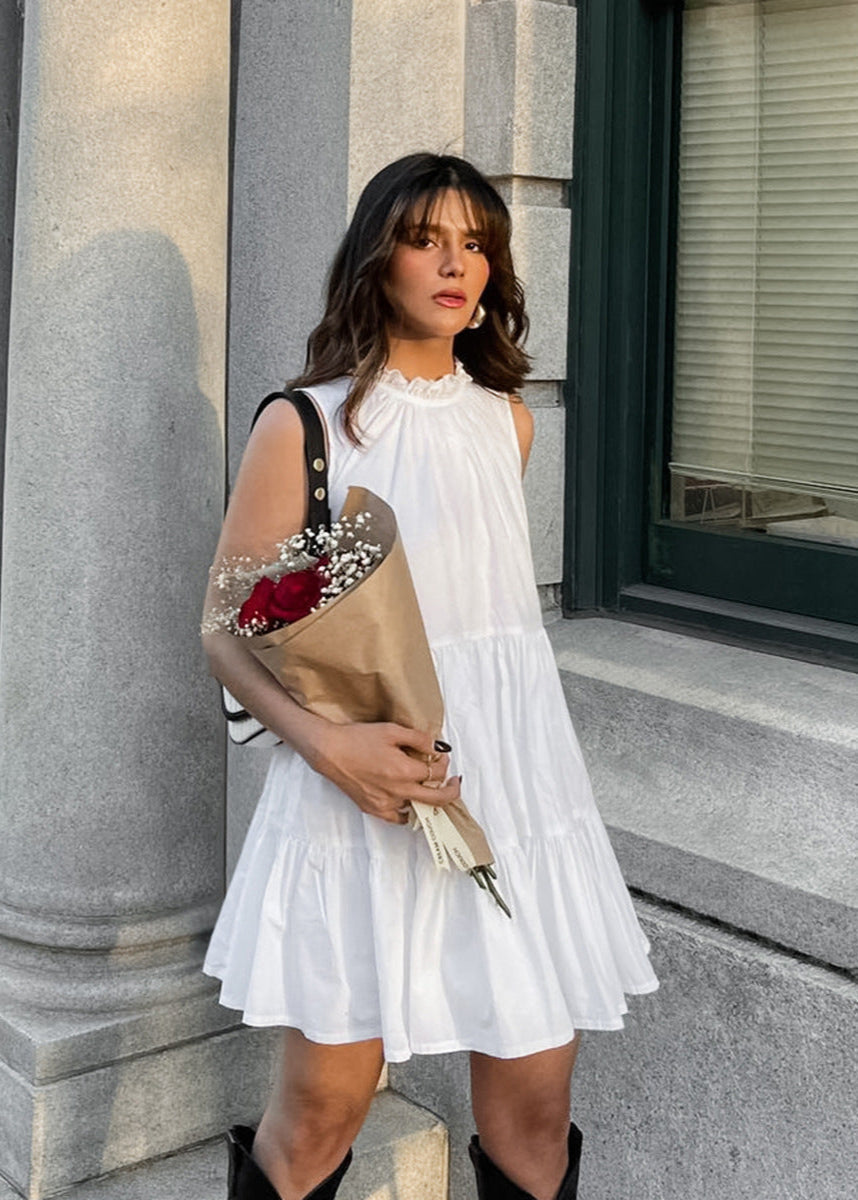 Camille TieRed Sleeveless Mini Dress