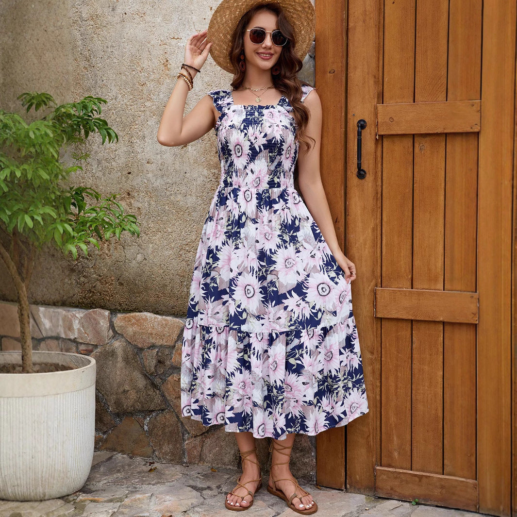 Fabiana Premium Women's Floral Ruffle Maxi Dress Boutique Collection