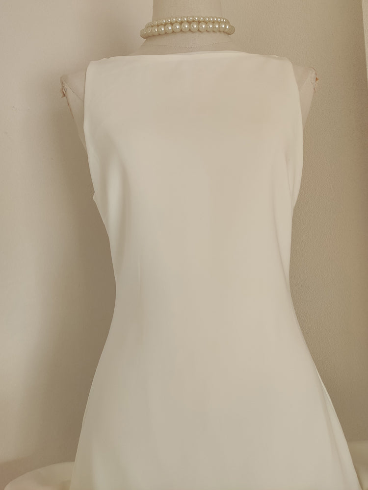 Sexy Sheath White Satin Holiday Dress Travel Vacation Dresses Short Birthday Dress