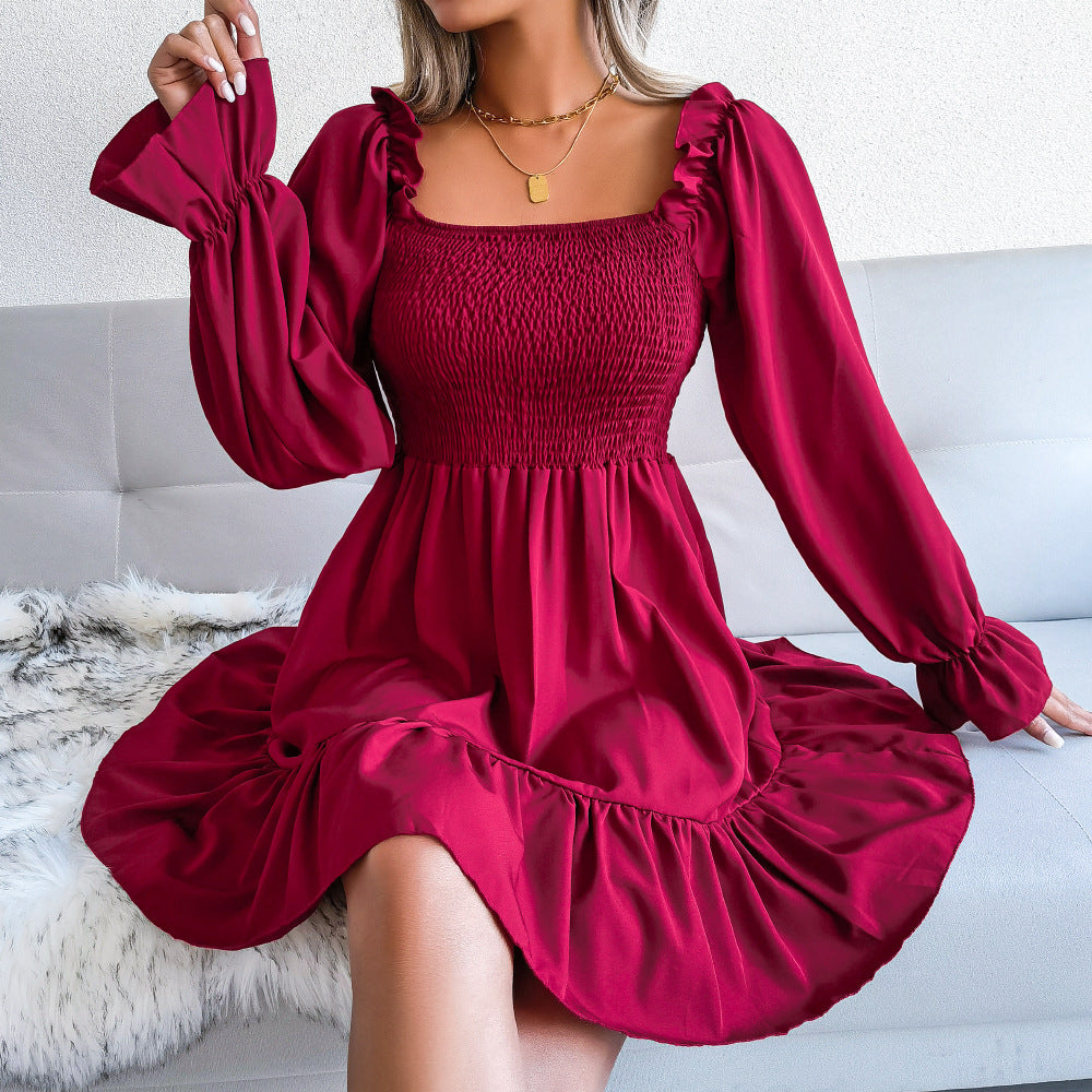 Starts With Love Smocked Dress Wine FINAL