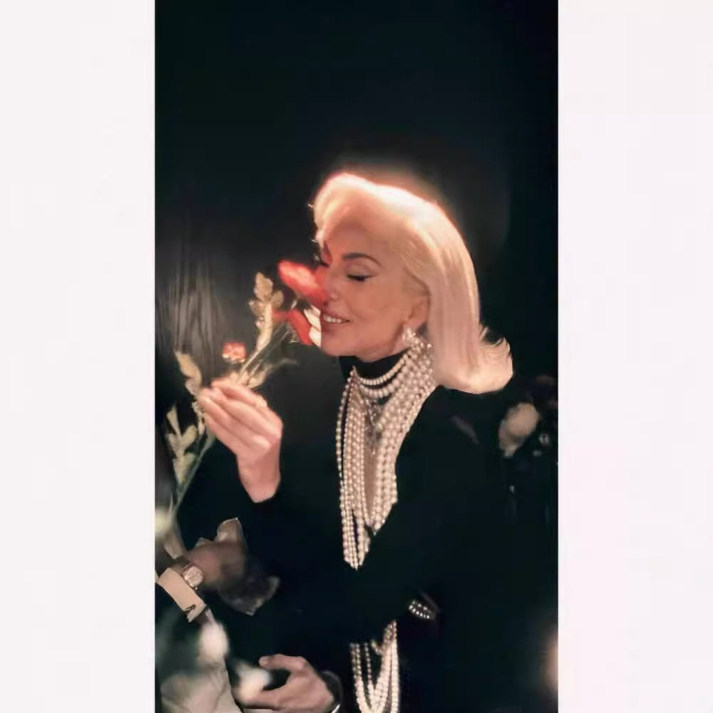 Pearl Embellished Sheer Sleeve Prom Dress - Fashionpara