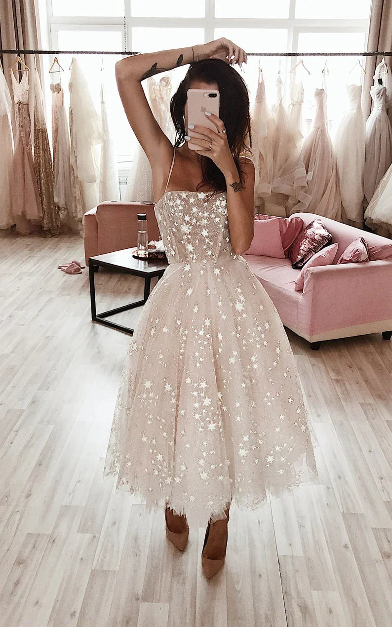 A line Spaghetti Straps Prom Dresses,evening Dress,formal Dress