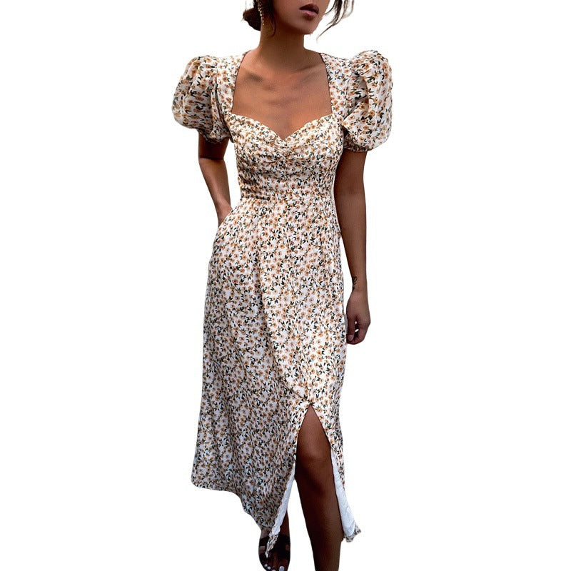 Katia Effortless Women's Bloom Shirt Puff Sleeve Midi Dress Everyday Luxe Edit