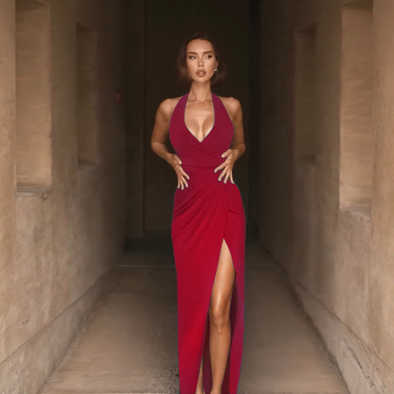Ritter Slit Dress Red