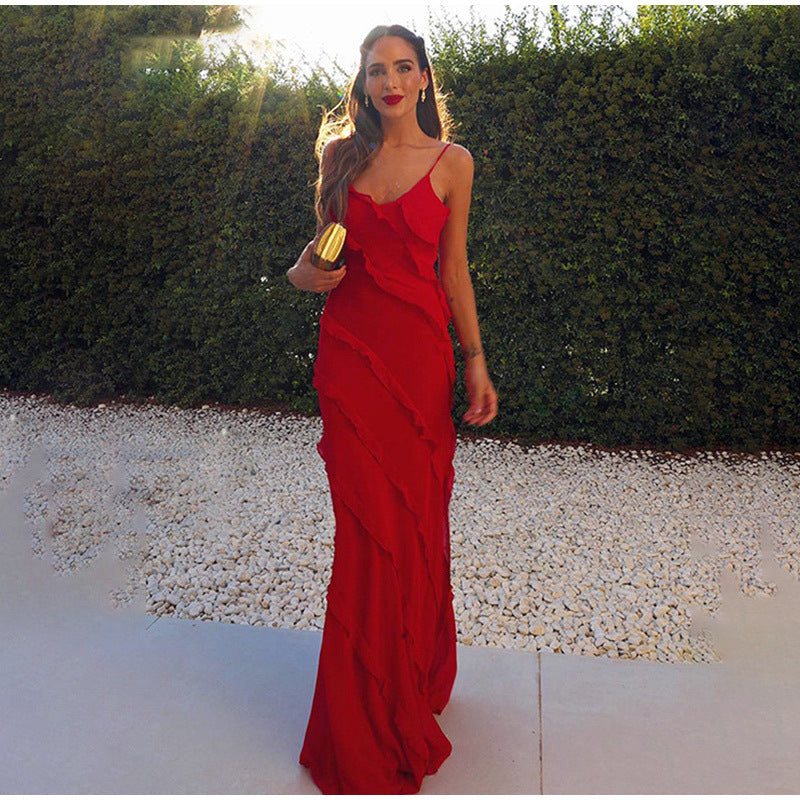 Vanessa Exclusive Dress with Ruffles Evening Wear Edit
