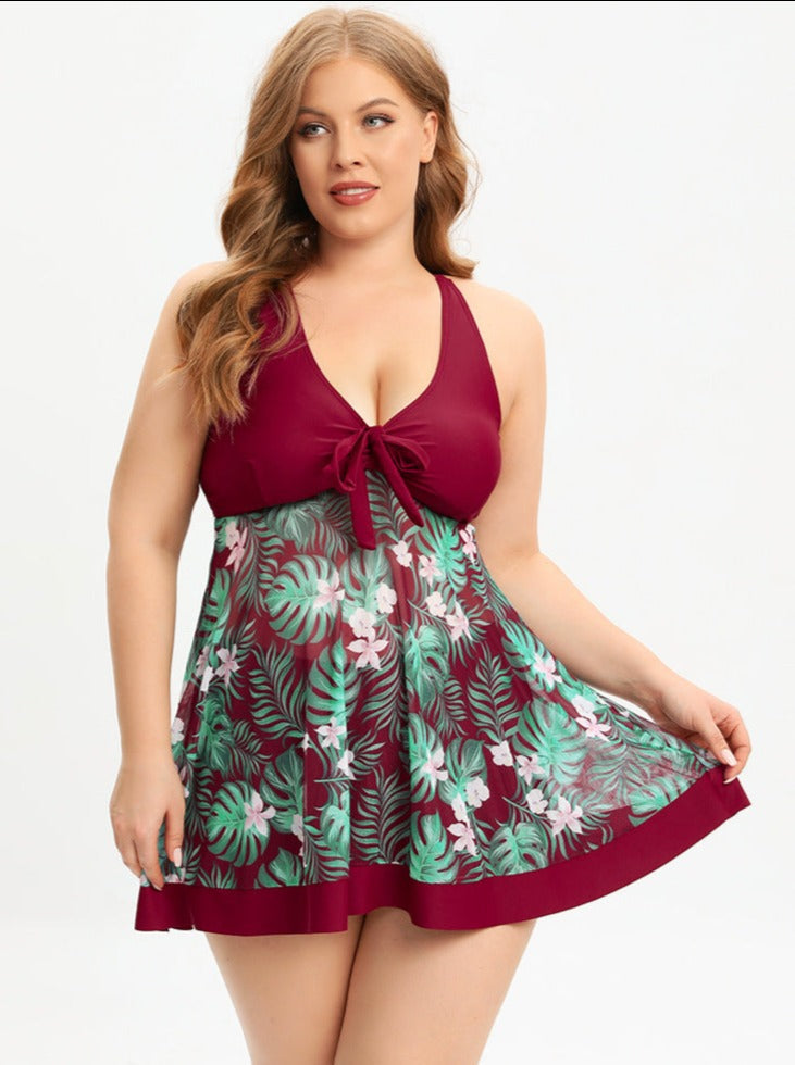 Karina Exclusive Retro Style Swimwear with High Waist Printed Plus Size Dress Chic Silhouette Collection
