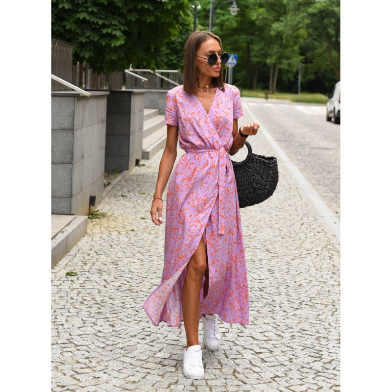Tania Timeless Women's Floral Wrap Maxi Dress Chic Silhouette Collection