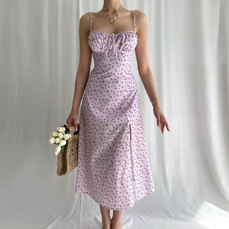 Ileana Exclusive Women's Flower Slit Midi Dress Boutique Collection
