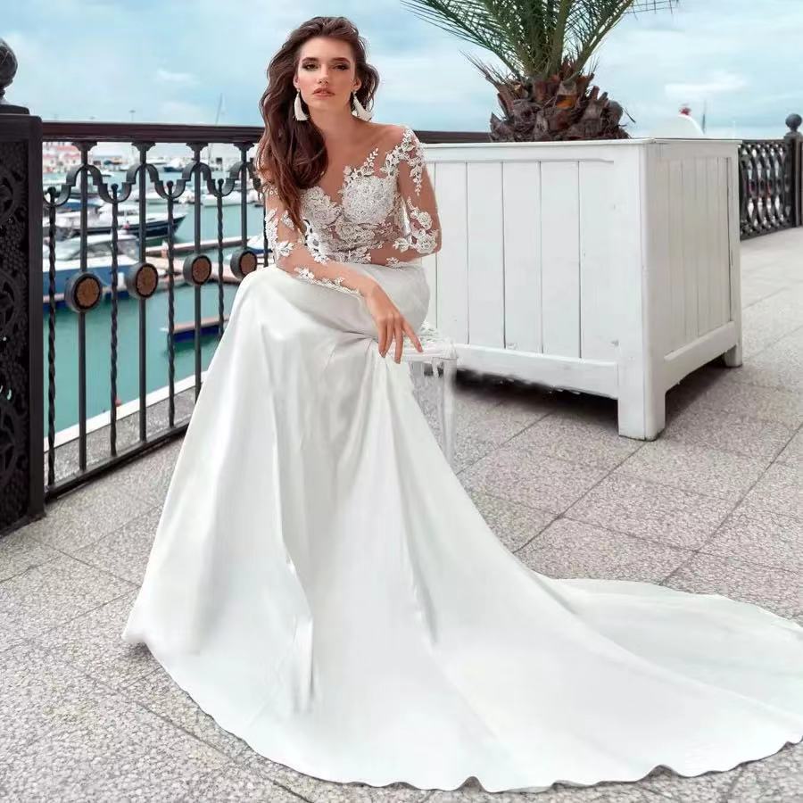Elegant Strapless Evening Gown Wedding Dress - Fashionpara