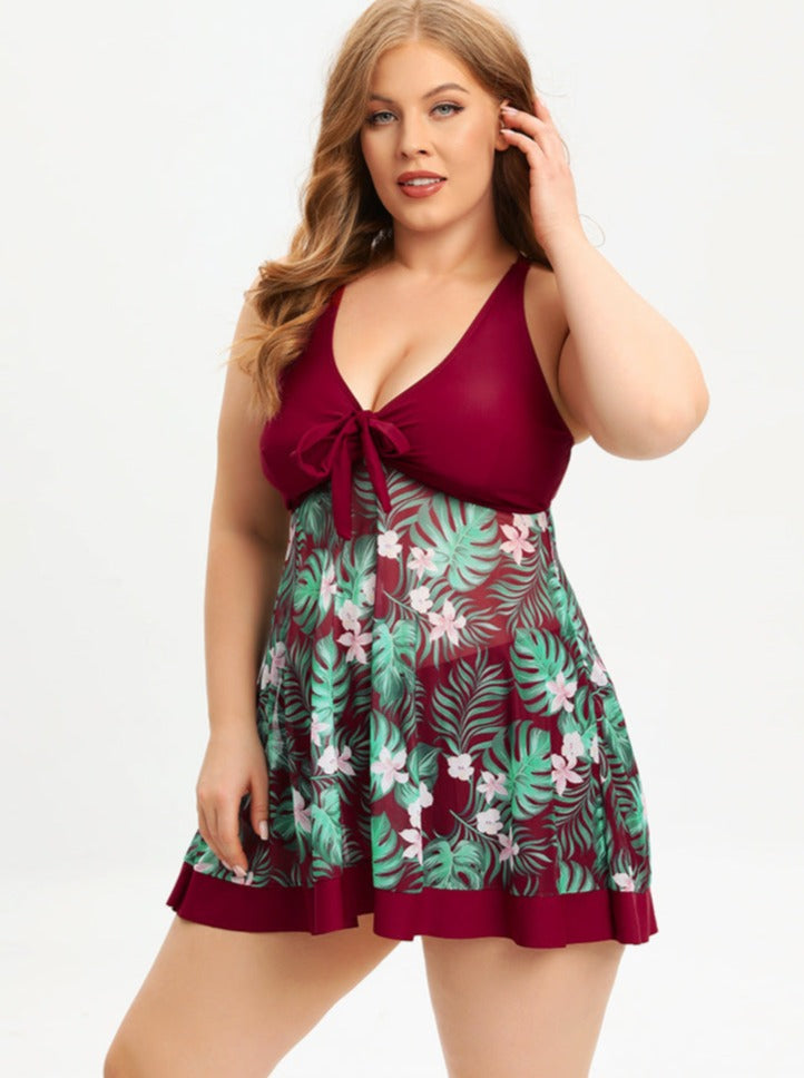Karina Exclusive Retro Style Swimwear with High Waist Printed Plus Size Dress Chic Silhouette Collection