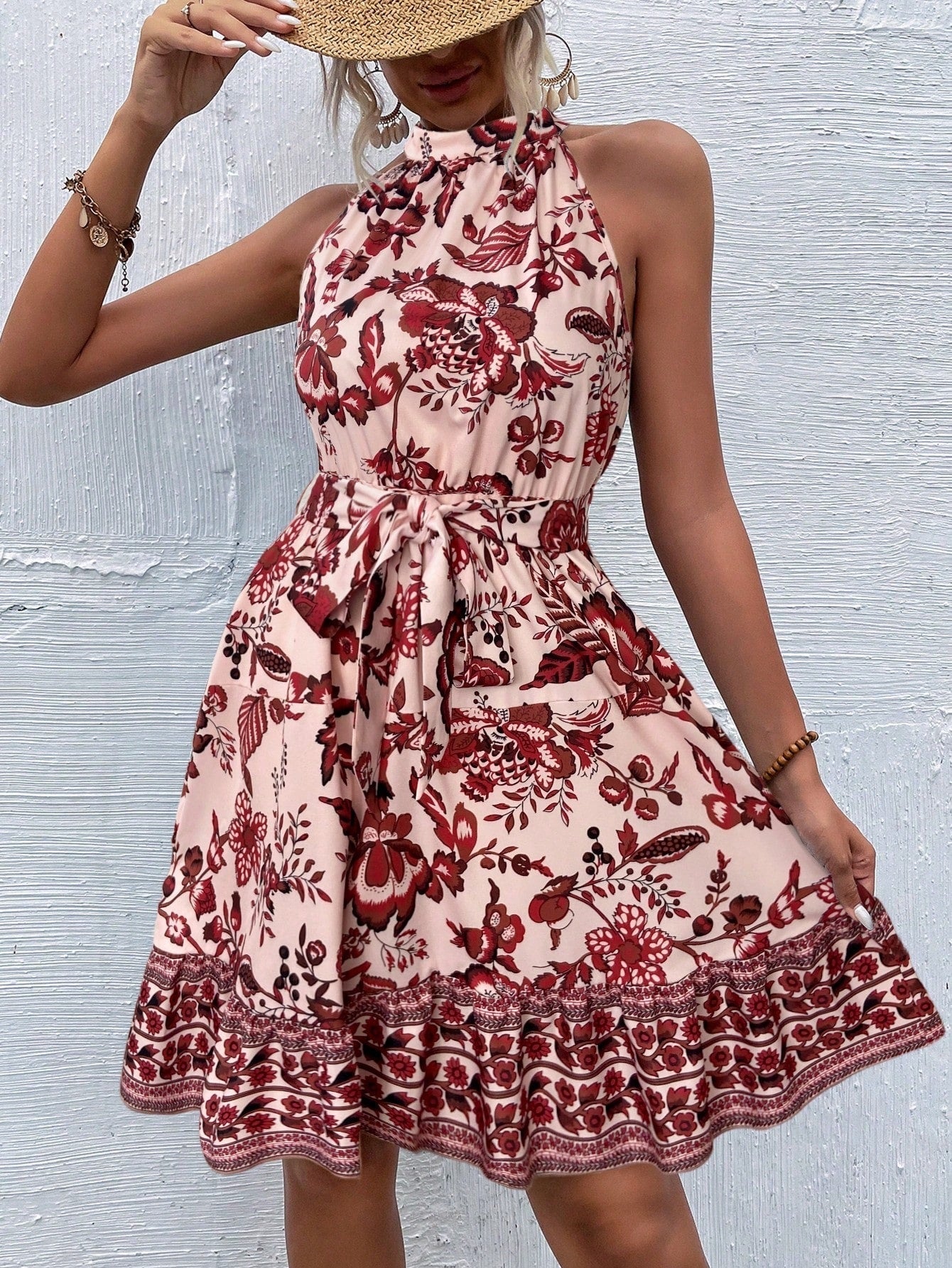 Nora Luxe Women's Floral Lace Maxi Dress Evening Wear Edit