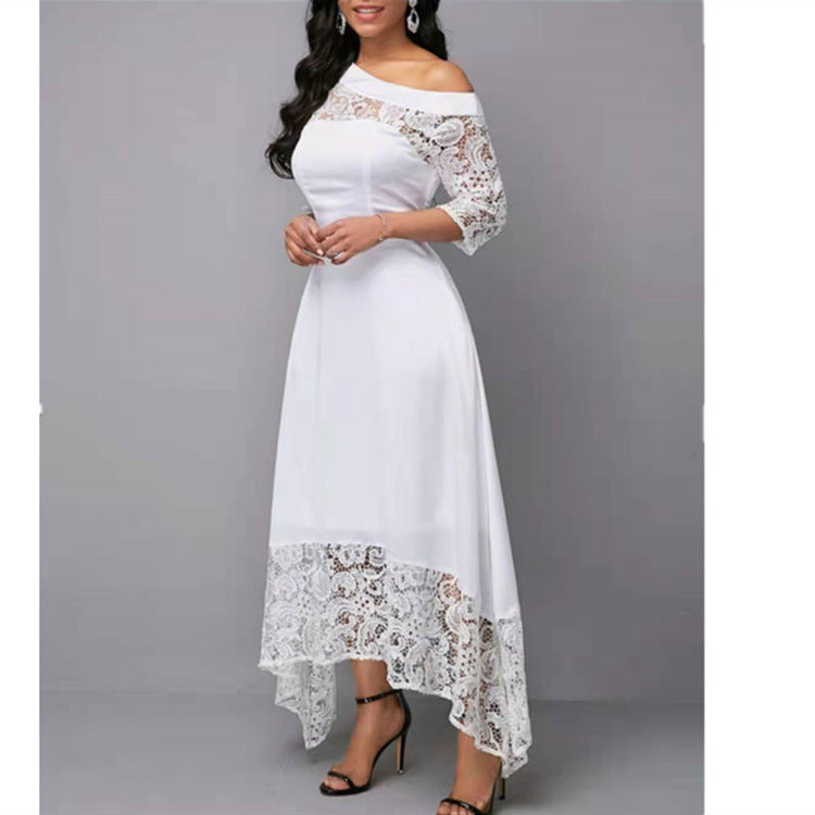 Overjoyed Pocketed Crochet Lace Maxi Dress Marshmallow