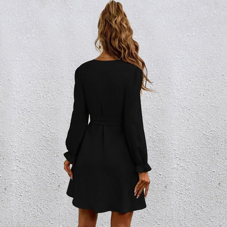 Julianna Satin Ruffle Mini Dress FINAL