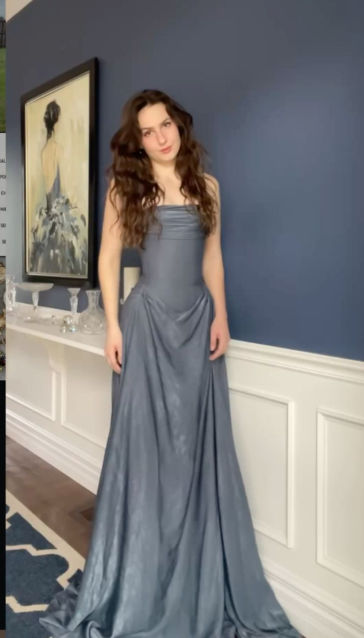 Fashion Strapless Satin Pleated Mermaid Long Prom Dress Birthday Party Dress - FashionDia