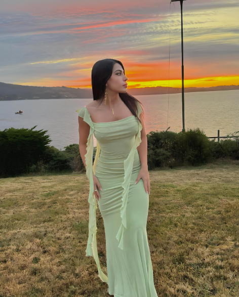Cute Light Green Chiffon Ruffle Mermaid Wedding Guest Dress Formal Bridesmaid Dress - FashionDia
