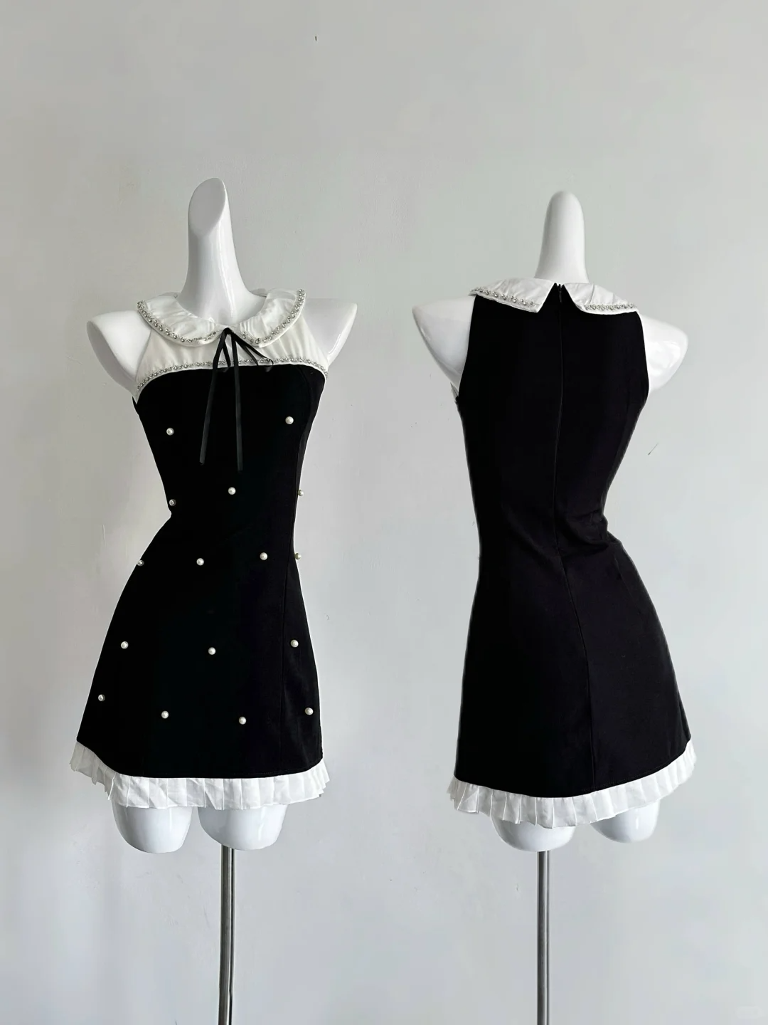 Pretty Black Sleeveless A Line Mini Birthday Dress Holiday Dress
