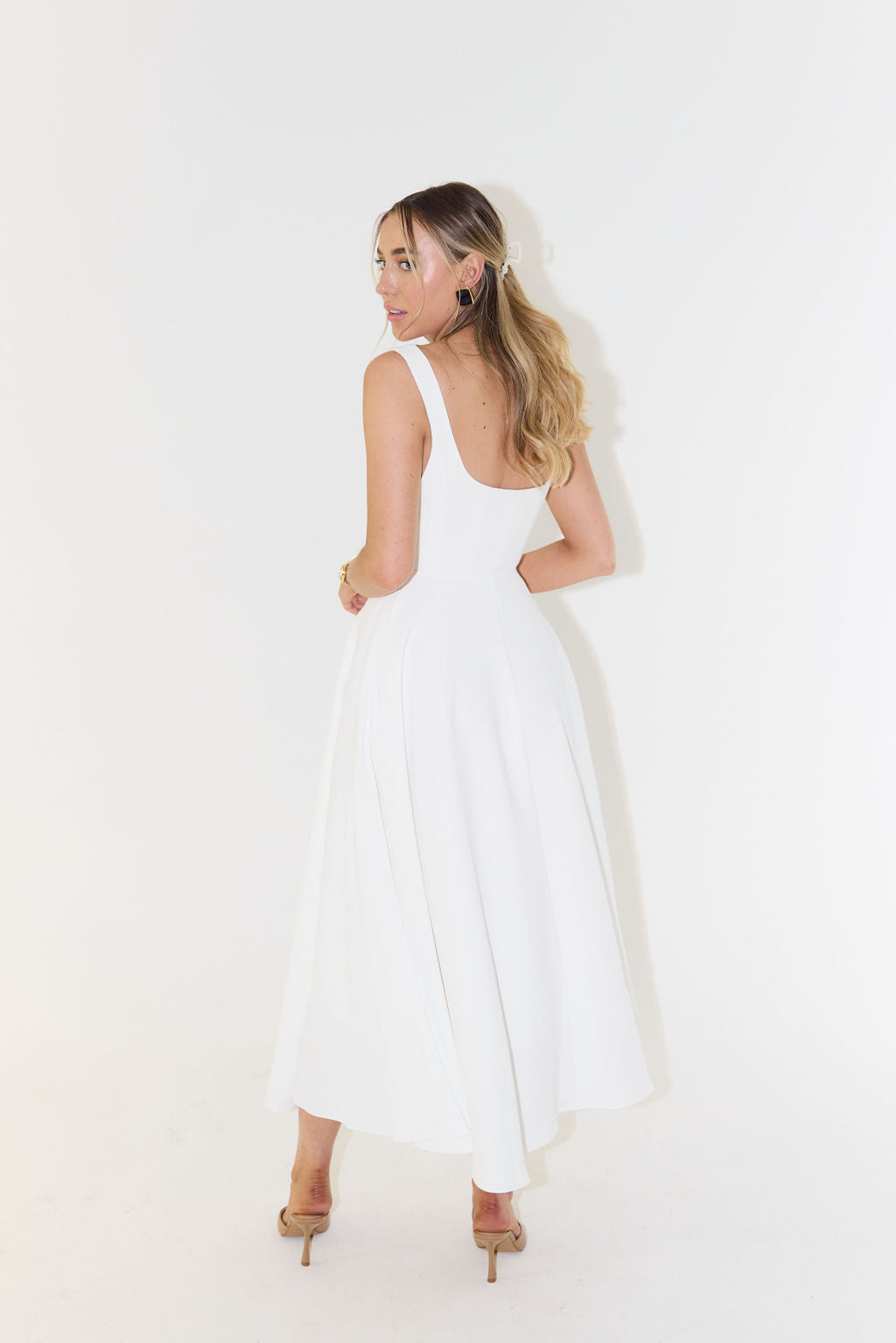 Yade High - Waisted Midi Dress