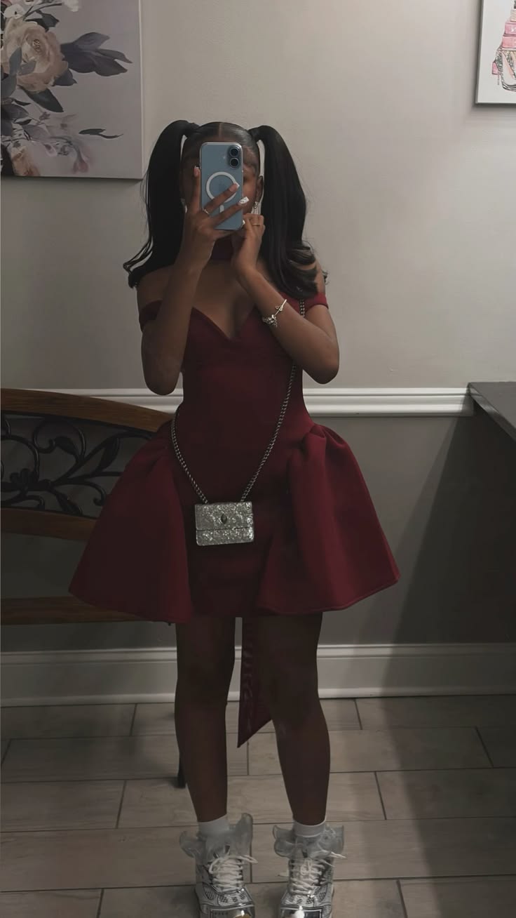 Off-the-Shoulder Burgundy A-Line Homecoming Dress Short Birthday Dress