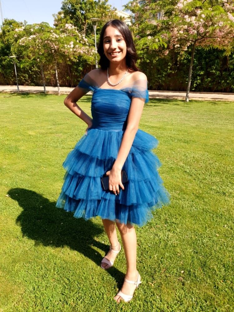 Off-the-Shoulder Tulle Short Homecoming Party Dress