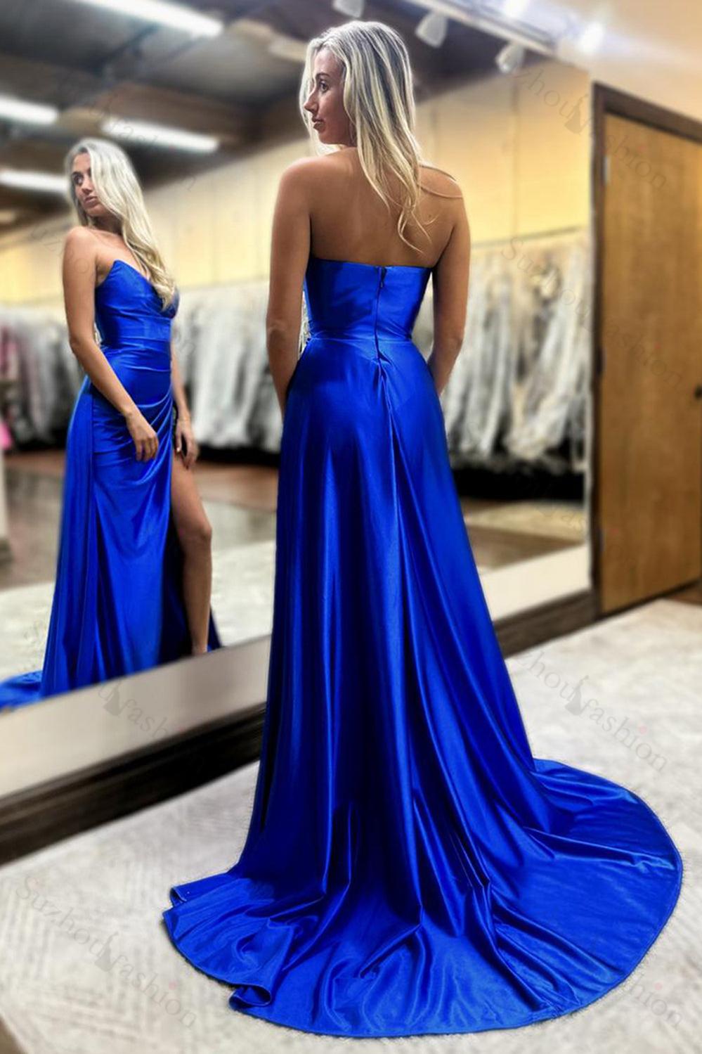Orange Prom Dress Ruched Mermaid Side Cape Long Formal Dress With Slit