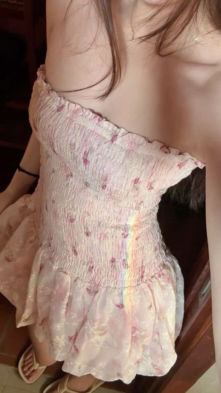Sweet Pink Printed Pleated Waist Chiffon A-line 16th Birthday Homecoming Dress