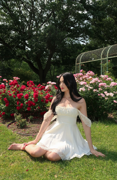 Fresh White Lace Off-the-shoulder Sleeve A-line 17th Birthday Homecoming Dress cc4284