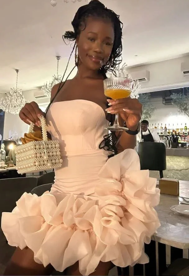 Unique Strapless Hot Pink Pleated Homecoming Dress Short Birthday Dress Y7853 by simplepromdress