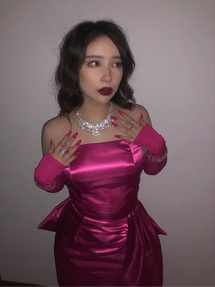 Cute Hot Pink Bandeau Satin Bow 17th Birthday Homecoming Dress