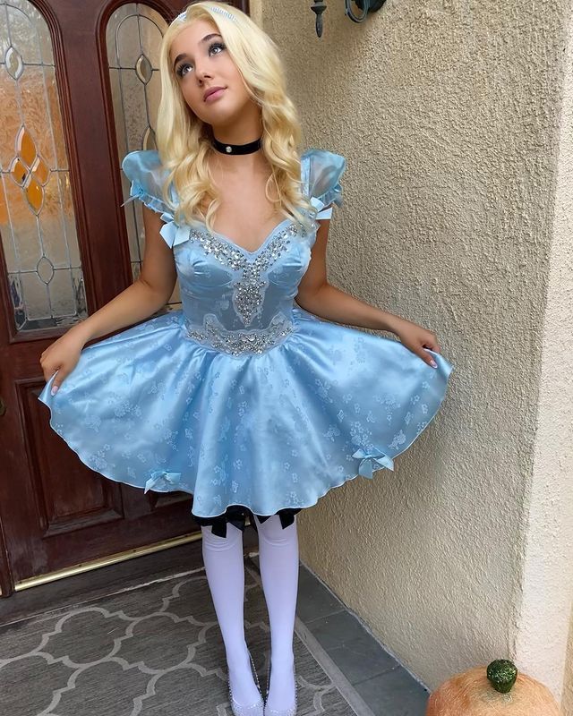 Sweet Blue Tulle Puff Sleeve Rhinestone Satin 16th Birthday Homecoming Dress cc4371