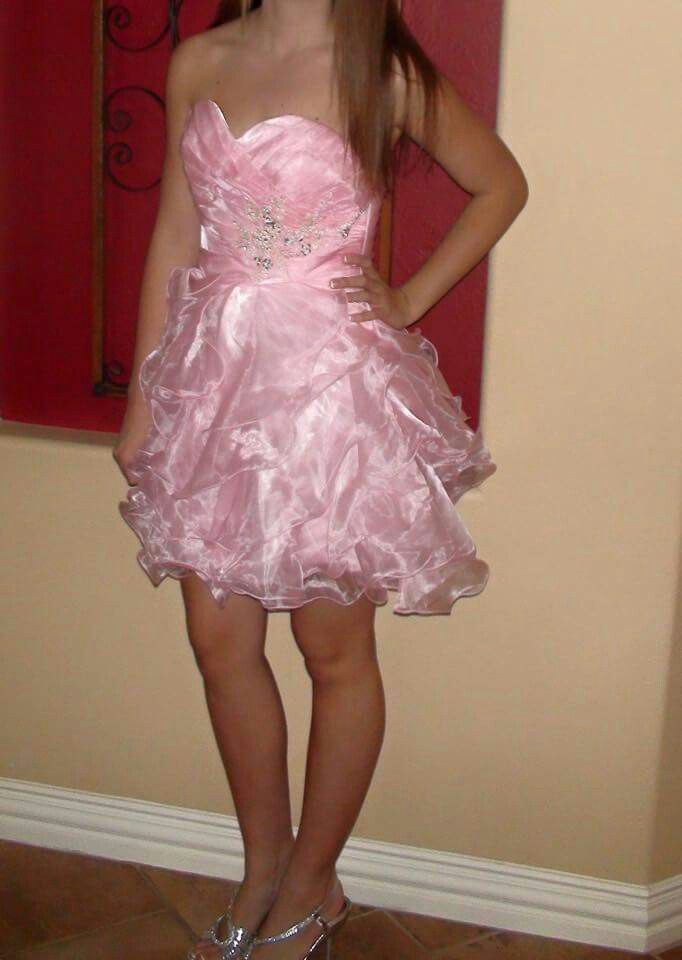 Sweet Princess Pink Rhinestone Multi-layered Ruffled Tulle A-line 16th Birthday Homecoming Dress cc4374