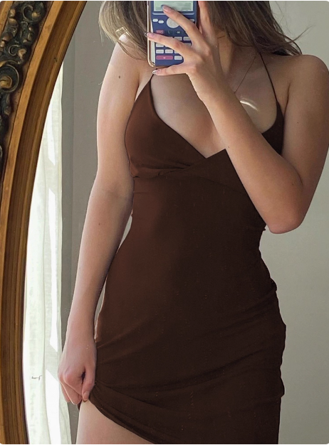 Sexy V-neck Suspenders Simple Birthday Short Skirt Homecoming Dress