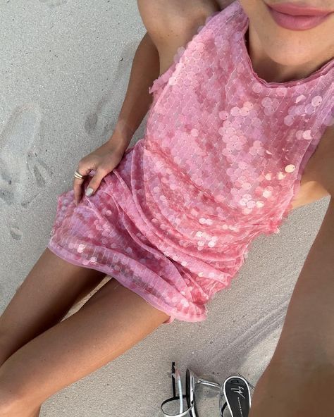 Sweet Pink Sequined Sleeveless 17th Birthday Homecoming Dress - View 2 | FashionDia