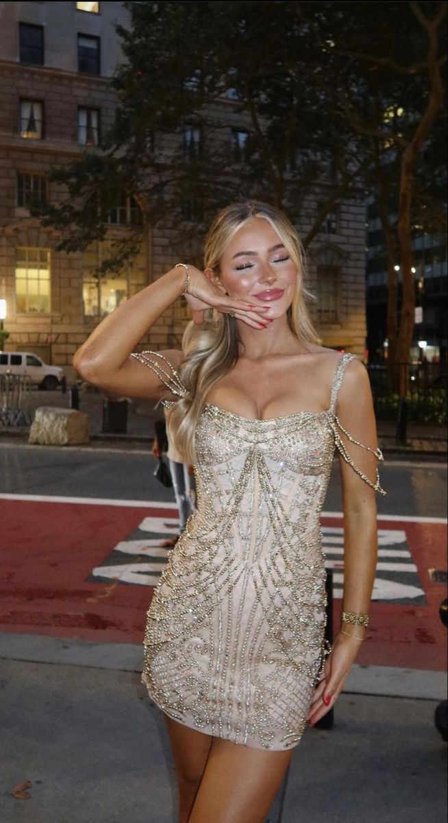 Luxury Square Neck Beaded Chain Slim Hip Birthday Party Homecoming Dress
