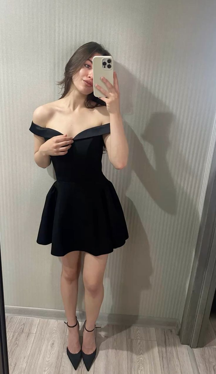 Elegant Black One-shoulder Slim A-line Satin Birthday Party Homecoming Dress
