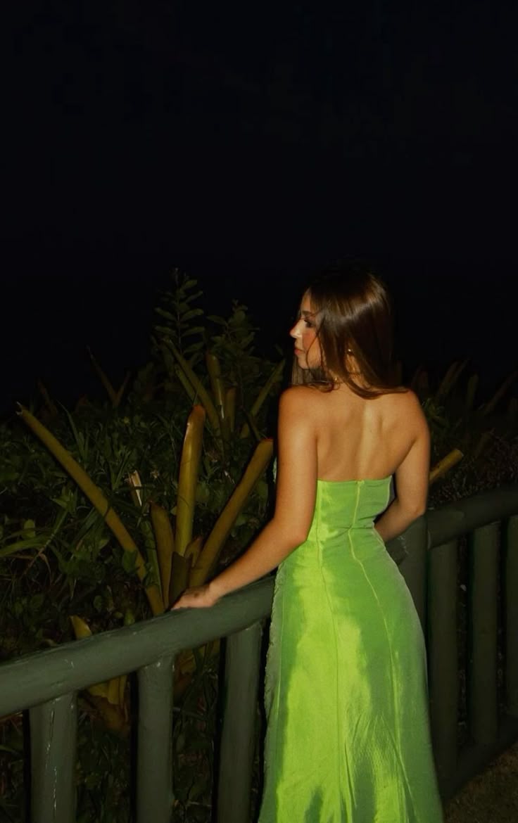 Sexy Neon Green Strapless Mermaid Beaded Satin Long Prom Dress Evening Dress