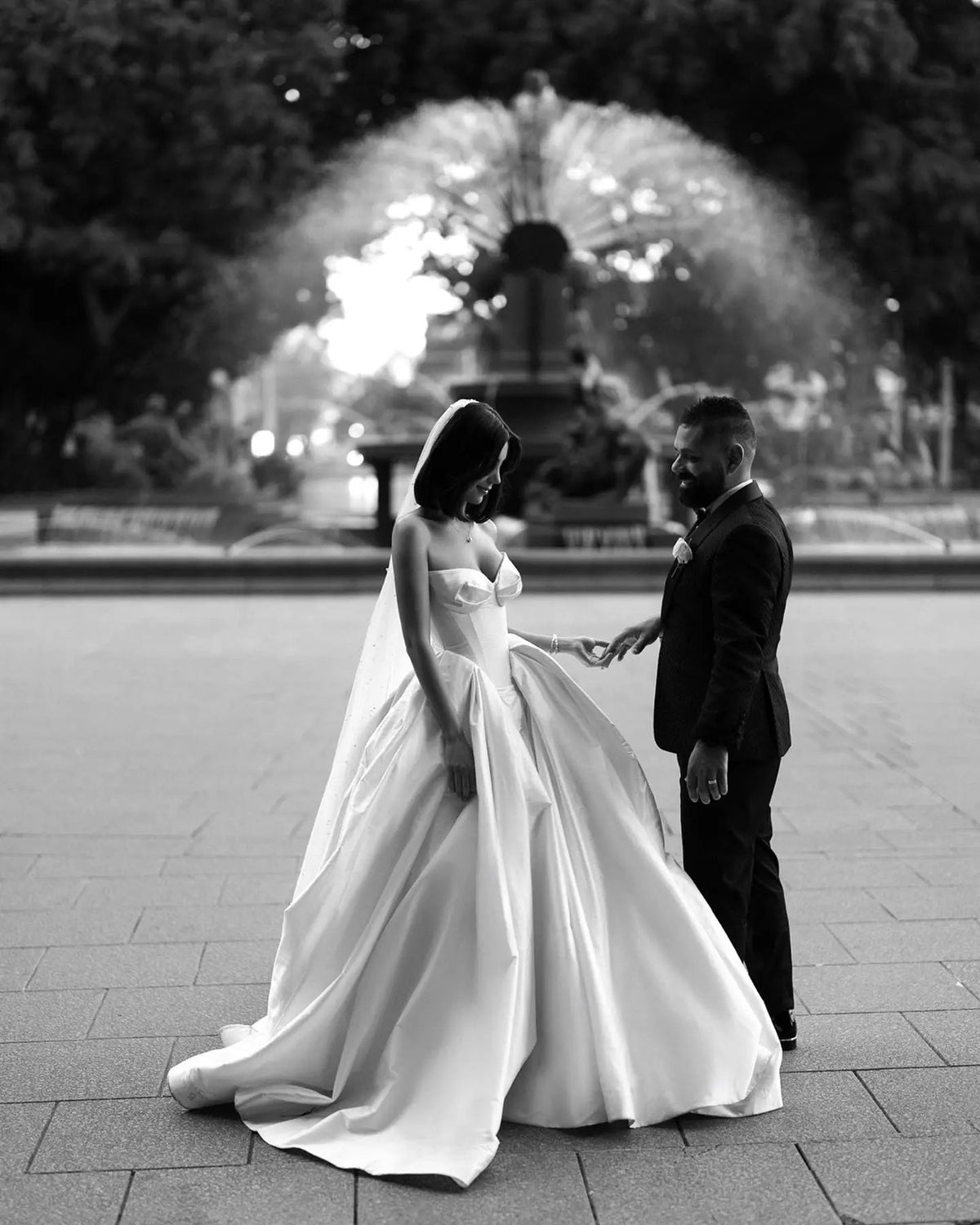 Luxury Sweetheart Satin Ball Gown Wedding Dress with Overskirt ZP185