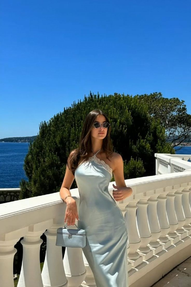 Sexy Halter Satin Lace Party Evening Dress Y8169 - View 4 | VelvetHem