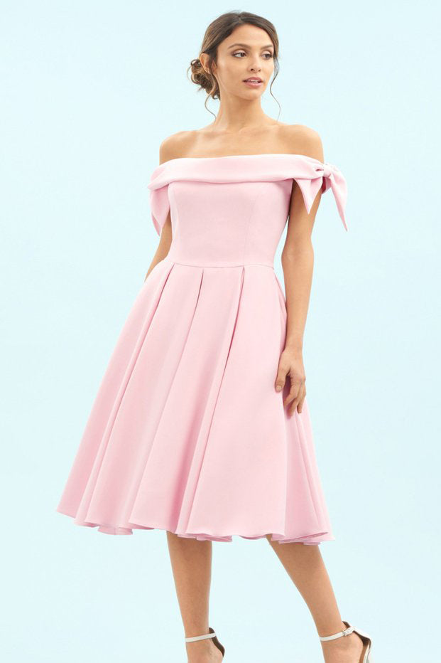 A-line Off-the-shoulder Cocktail Party Dress - Fashionpara