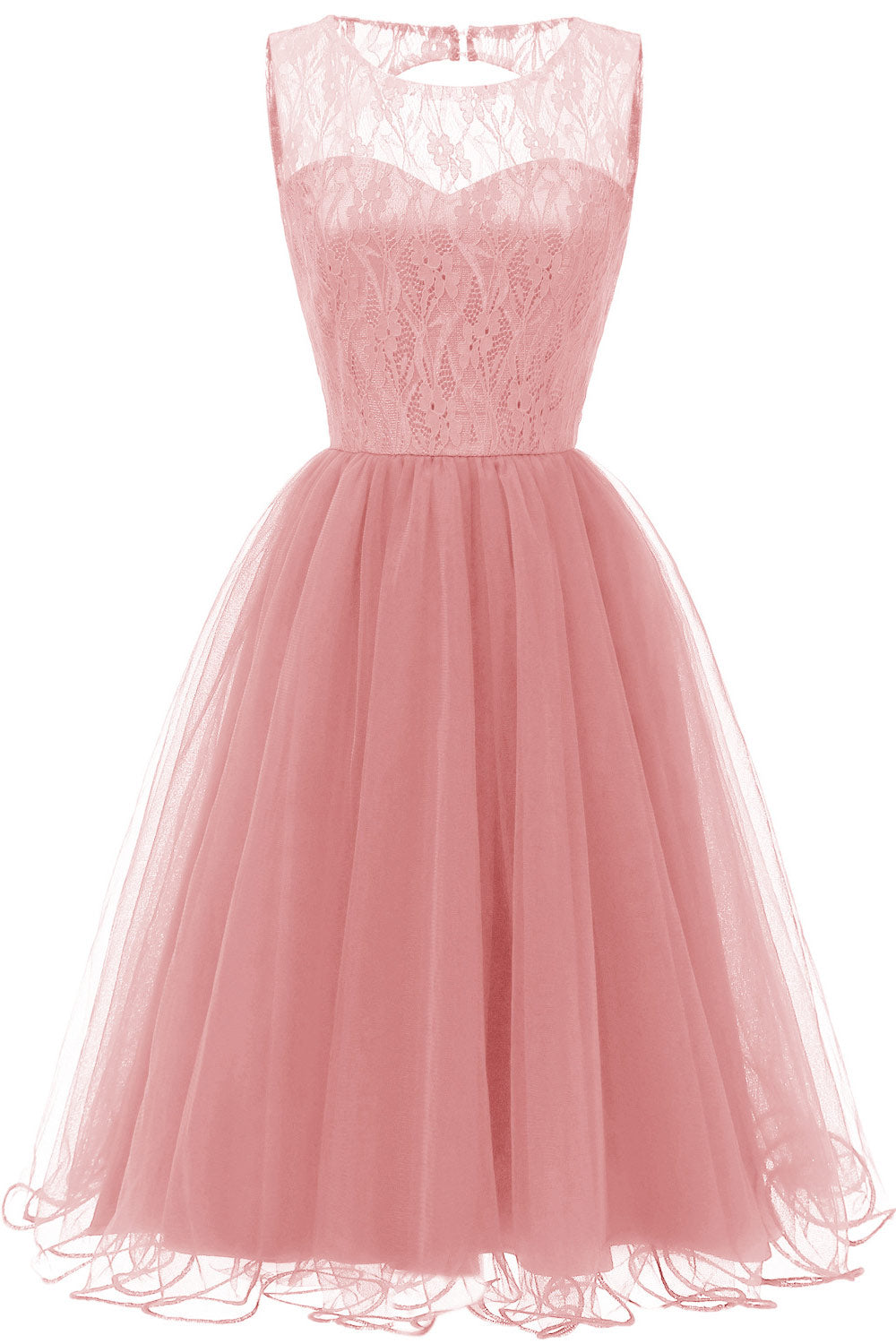 Pink Sleeveless A-Line Homecoming Sweet 16 Dress - Fashionpara