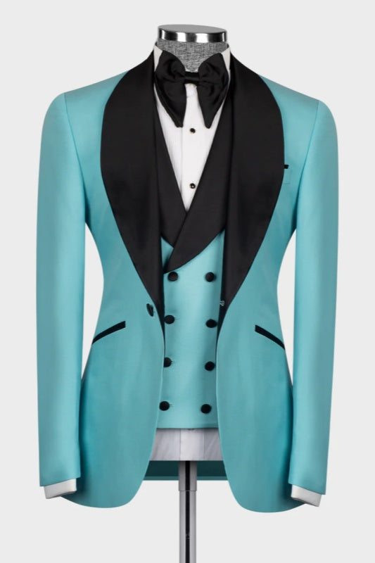 Pool Shawl Lapel 3 Piece Wedding Men Suit