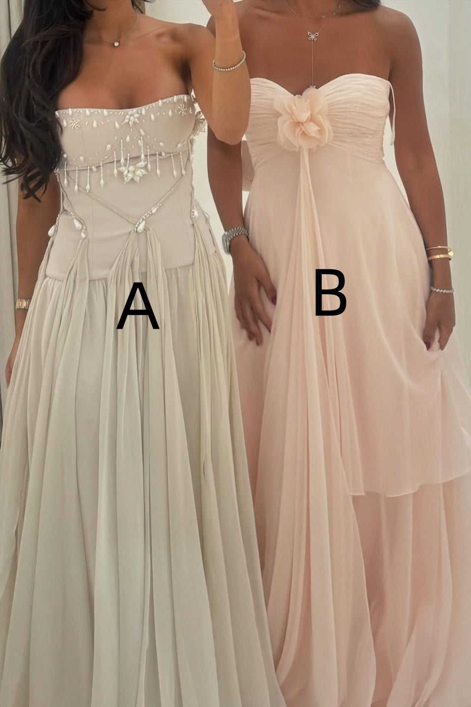 Pretty A Line Sweetheart Light Yellow Long Party Dress with Flowers Ruffles
