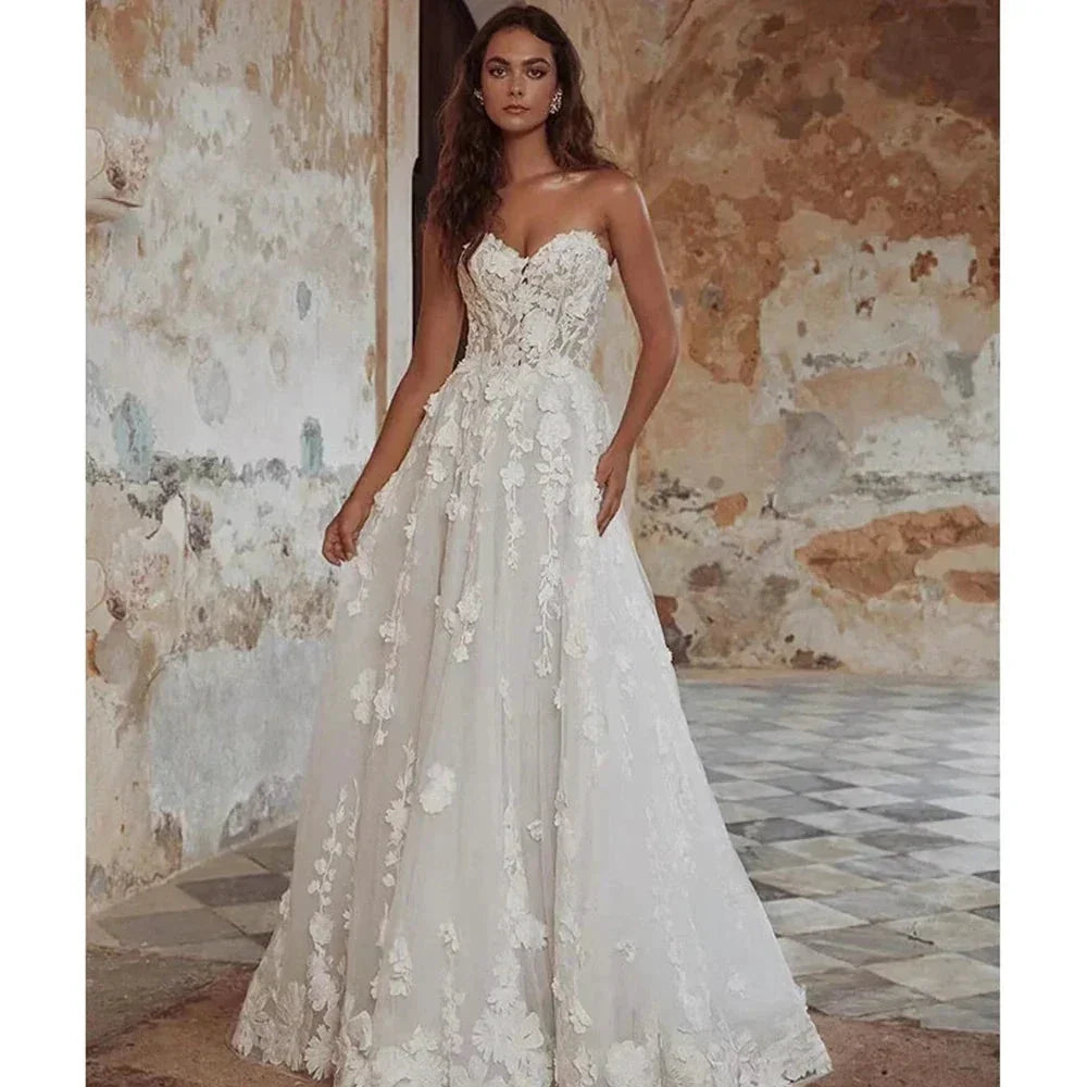 Pretty Gorgeous Off Shoulder Sleeveless Court Train Mermaid Wedding Dresses Romantic Sweetheart Princess Bridal Gown Customize (ZD14219)
