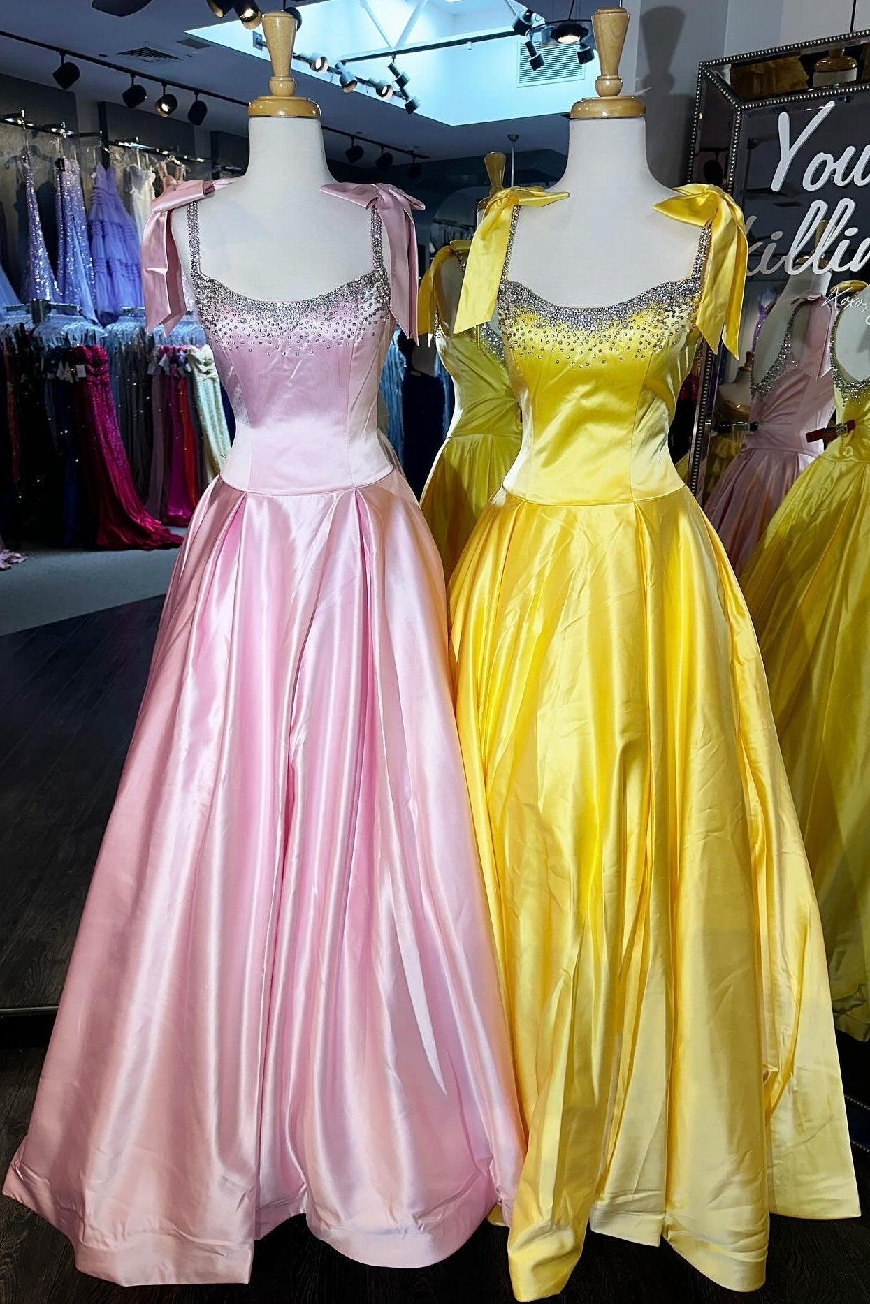 Pretty A Line Spaghetti Straps Pink Long Prom Dress with Beading