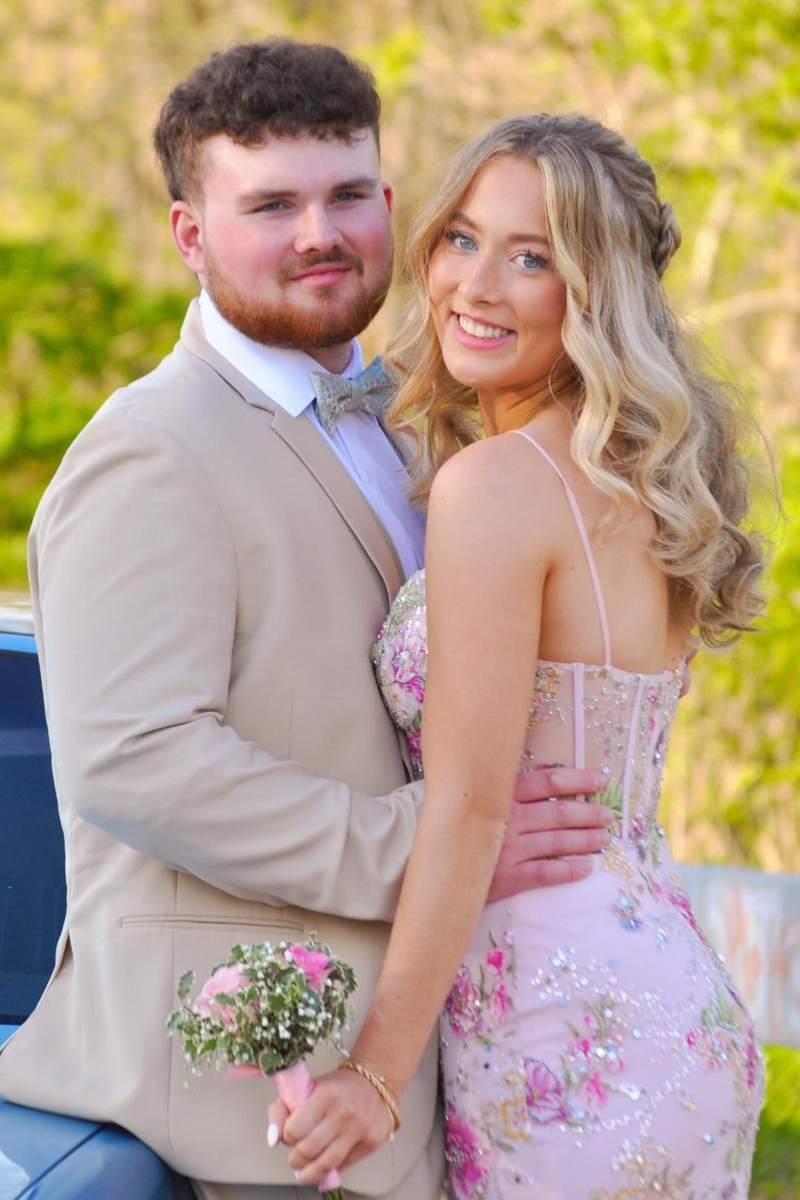 Pretty Mermaid Spaghetti Straps Pink Corset Prom Dress with Appliques