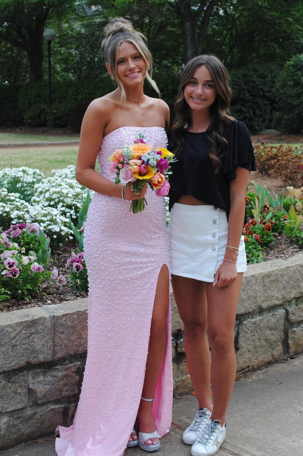 Stunning Mermaid Strapless Black Long Prom Dress with Pearls - View 14 | FashionDia