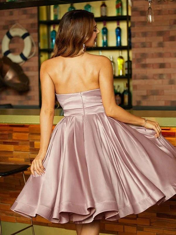 Sweetheart Knee-Length Dresses (ZD11673)