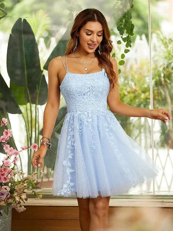 Knee Length Homecoming Dresses with Pockets Mini Dresses (ZD11660)